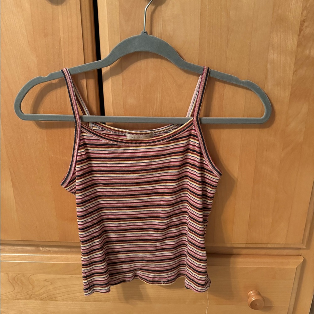 Active USA brand, multicolor striped tank top